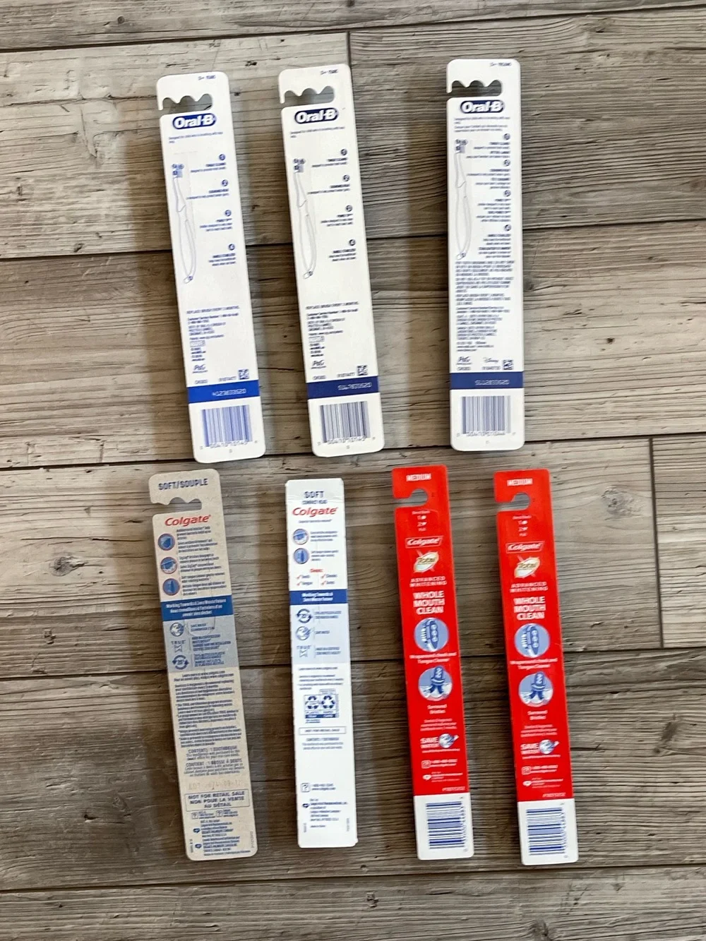 Oral-B and Colgate Toothbrush Bundle | Set of 7 (3 Kids and 4 Adult)